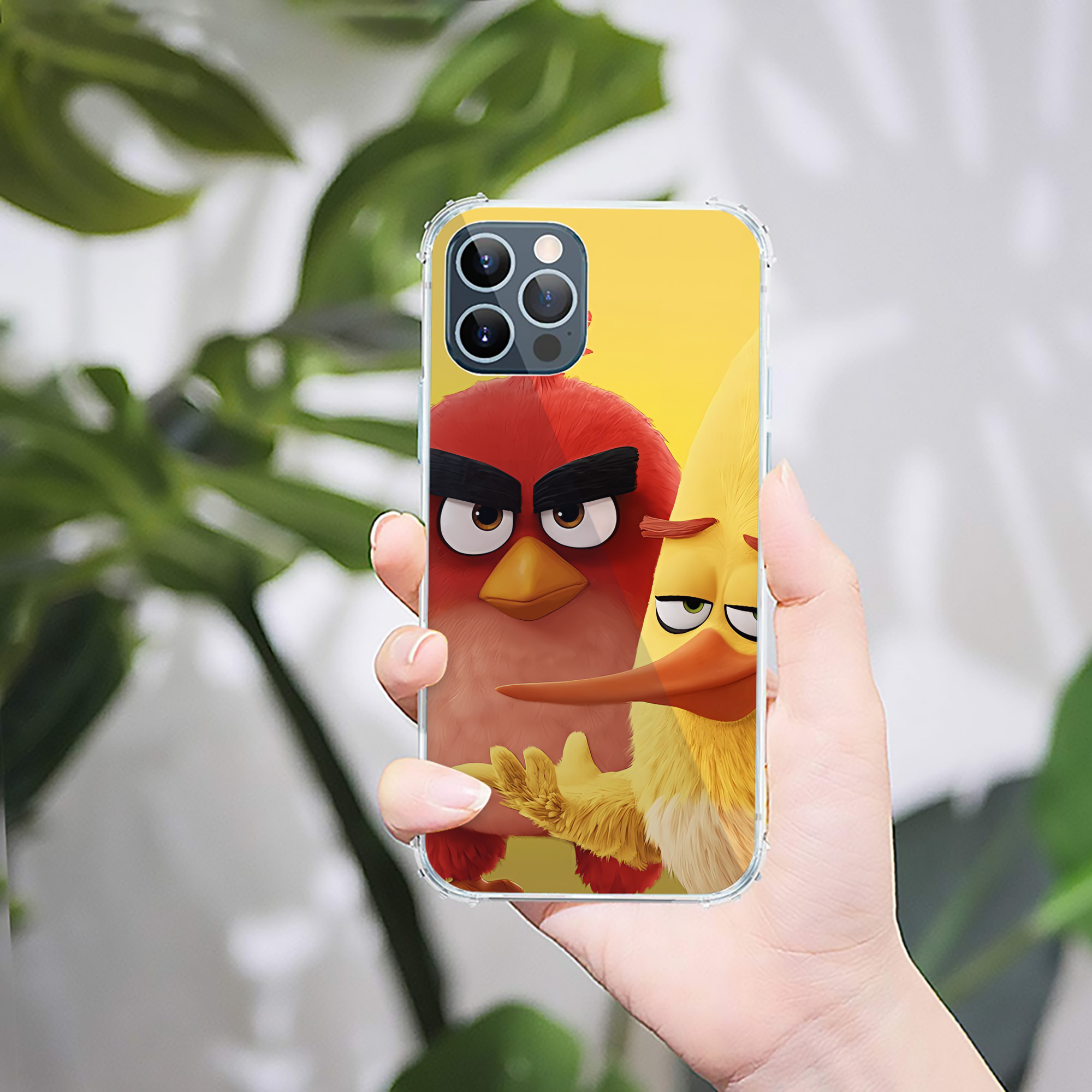 （画像用） Angry Birds アングリーバード 【iPhone 12シリーズ対応】透明スマホケース（クリアソフトケース）